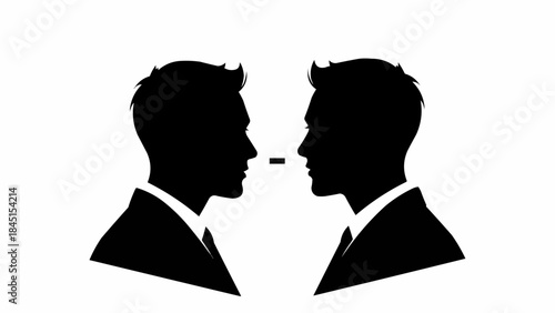 vector silhouette of a couple