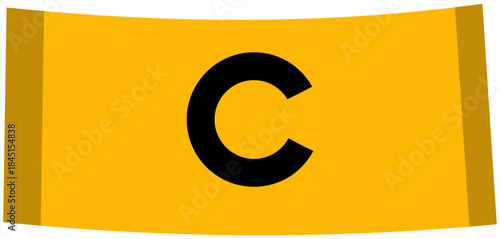 Captain Armband Illustration. Editable Color Vector