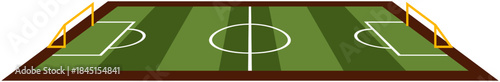 Soccer Field Layout. Editable Color Vector