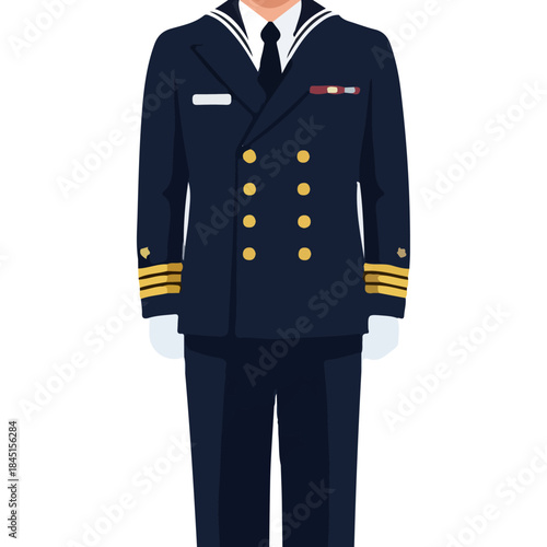Naval Officer in Formal Dress Uniform.