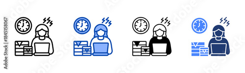 Overload icon set multiple style collection