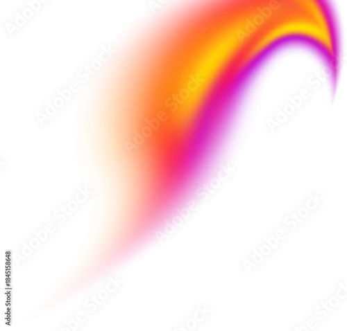 Принти на полотні Vertical rising gradient smoke curve with fluid flow
