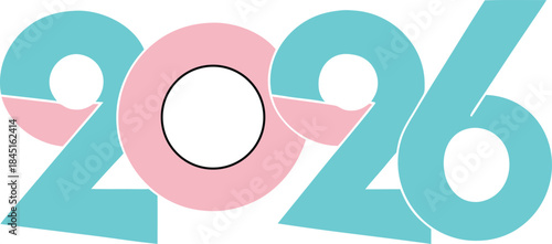 2026 playful numeric illustration made of thin triangle shapes, modern geometric composition on white background, abstract creative vector art for digital and print projects.