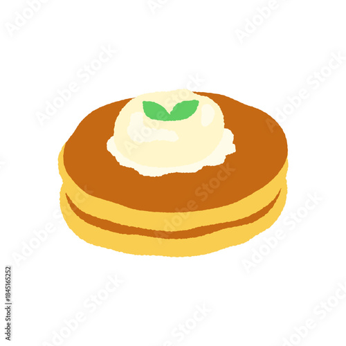 手書き風の食べ物単品アイコンイラスト　アイスケーキ