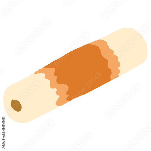 手書き風の食べ物単品アイコンイラスト　ちくわ