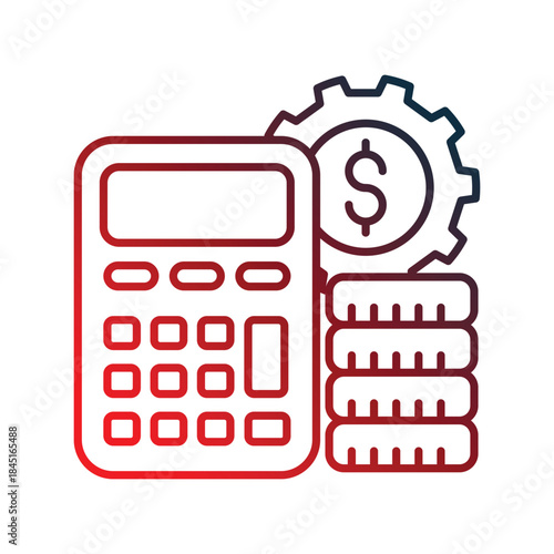 Capital Expenditure icon with white background vector stock illustration