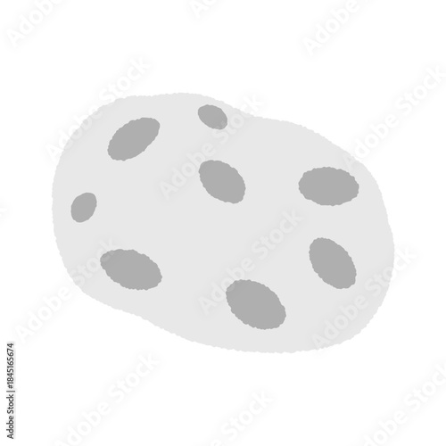 手書き風の食べ物単品アイコンイラスト　豆大福