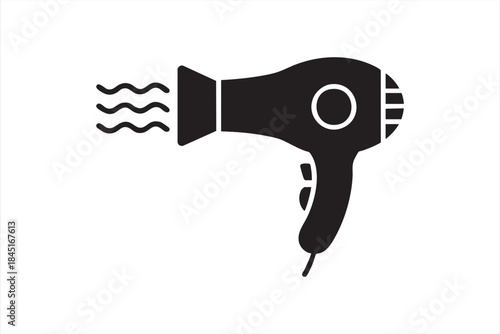 Hair Dryer Icon for Beauty Salon and Styling UI