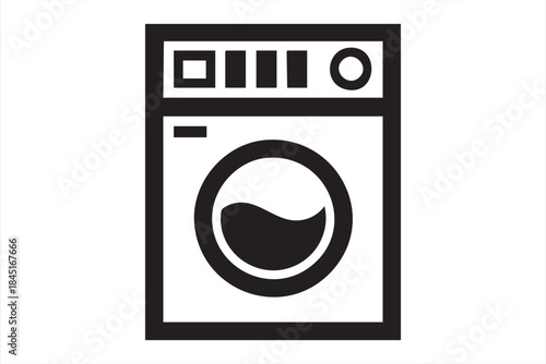 Washing Machine Icon for Laundry and Home Appliance UI