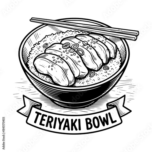 Teriyaki chicken in a bowl food.