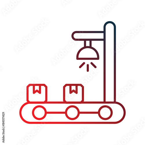Industrial Process icon with white background vector stock illustration