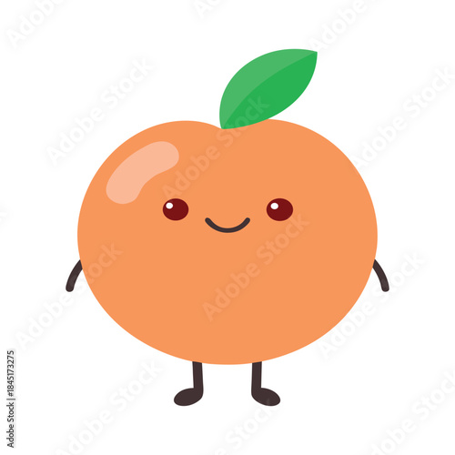 Shy Smiling Peach Character Coral Pink Mascot