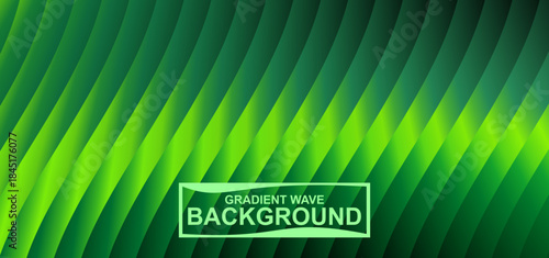 A vibrant green abstract background featuring wavy diagonal lines and gradients, creating a modern, energetic, and dynamic aesthetic for design