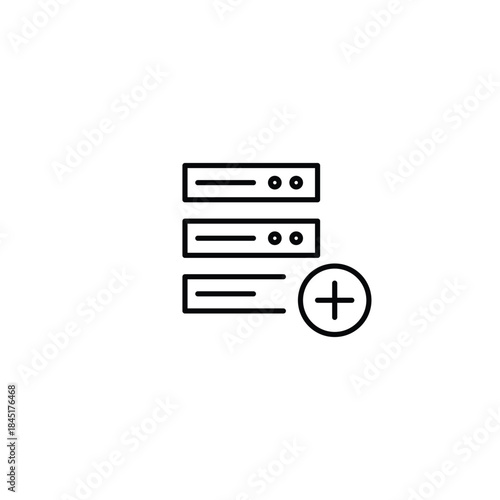 Storage expand, server capacity upgrade. Pixel perfect, editable stroke vector icon
