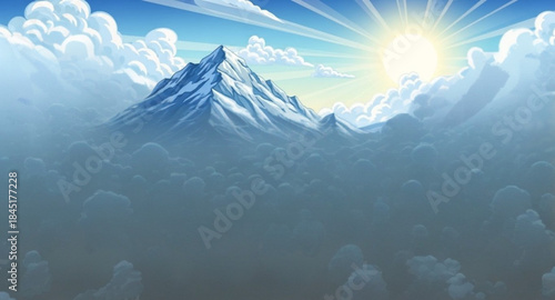 sunrise in mountains