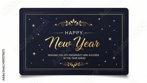 Christmas greeting card. 2026 happy new year ai design black background card design 