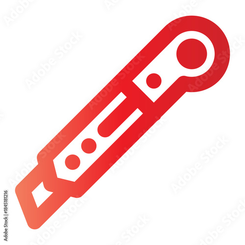 cutter knife gradient icon