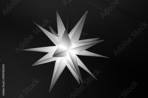 black and white star