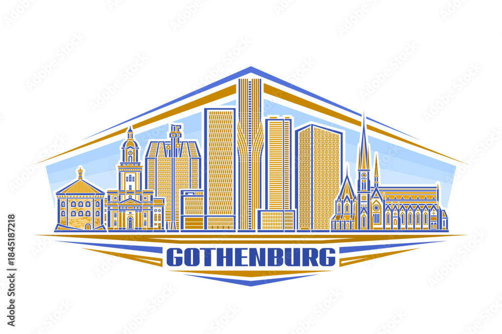 Ταπετσαρία Vector illustration of Gothenburg