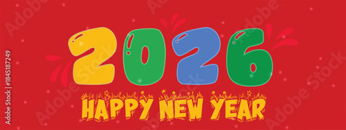 Happy New Year 2026 Celebration Card