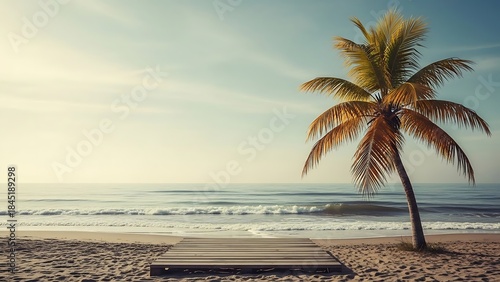 Fototapeta Naklejka Na Ścianę i Meble -  palm tree on the beach