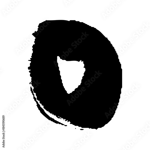 筆タッチのアルファベットのO