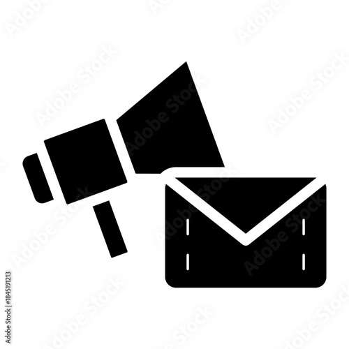 email message marketing glyph icon