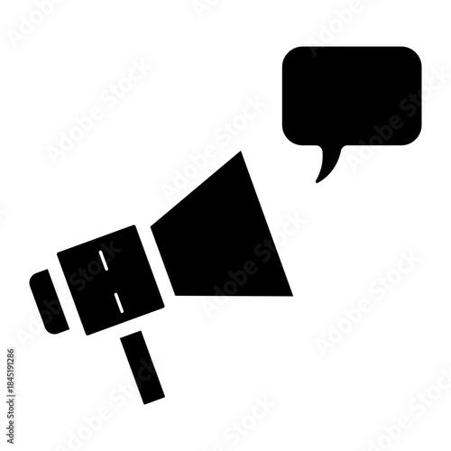 megaphone bullhorn marketing promotion glyph icon