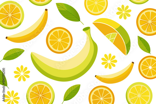 seamless pattern with citrus fruits