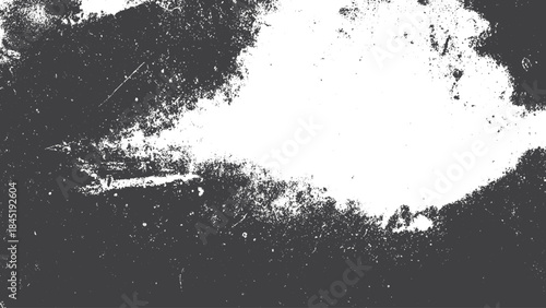 Scratched grunge urban background texture vector with dust and grain overlay. Dark scratched grunge background with old film effect for vintage design use. 