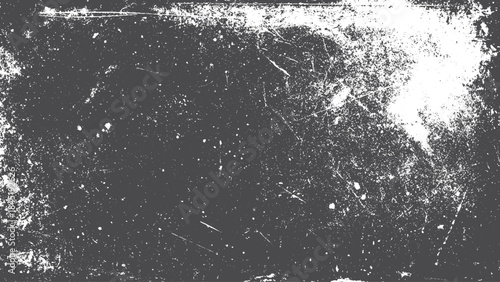 Grunge black background with vintage film effect and copy space. Dark scratched grunge texture suitable for abstract and photo editing backgrounds. 