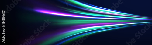 Color line road swirl light dynamic motion speed traffic city.
