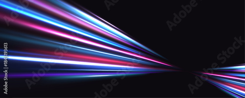 Road swirl line color light motion traffic speed city night.
