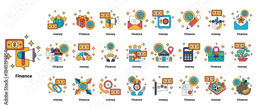 A series of dots and lines that spell out the word financee