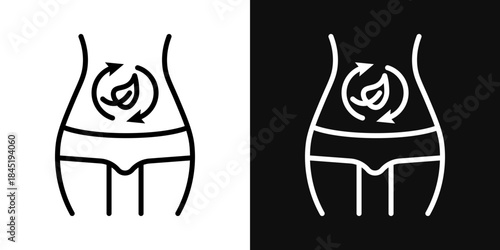 Detox icons - editable stroke vector illustration