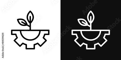 Ecology icons - editable stroke vector illustration