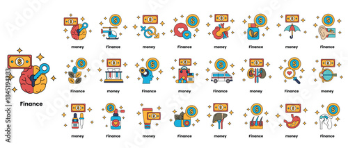 A collection of abstract symbols