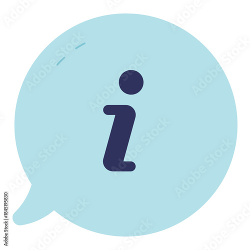 information speech bubble flat icon