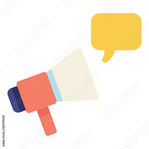megaphone bullhorn marketing promotion flat icon