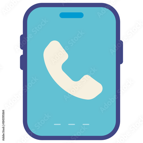 mobile phone call flat icon