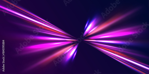 Color swirl line road light dynamic motion speed traffic night.
