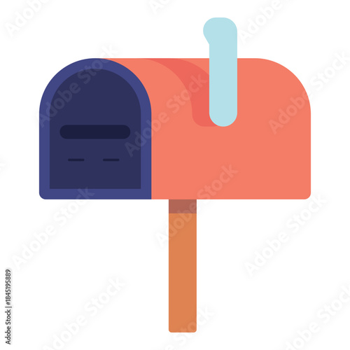 postal mail box flat icon