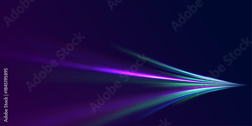 Swirl road line color light motion traffic speed city night.
