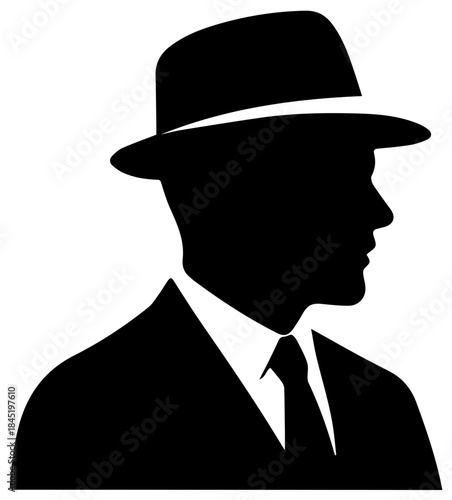 silhouette of a businessman