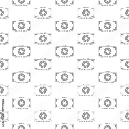 Image coming soon seamless pattern isolated on white background