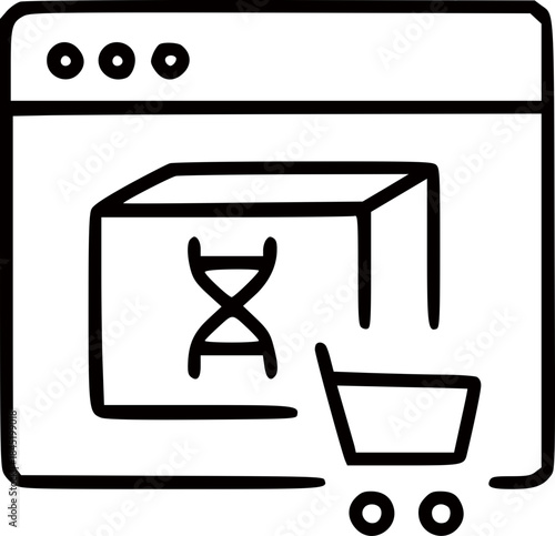 DNA 유전자 검사 아이콘 SVG