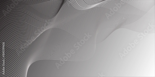 Abstract Gray Wave Design With Flowing Lines And Subtle Gradient For Modern Backgrounds