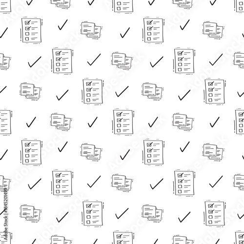 hand drawn business seamless pattern background