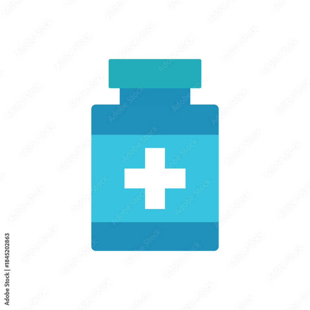 Obraz premium Medicine Bottle Flat Icon