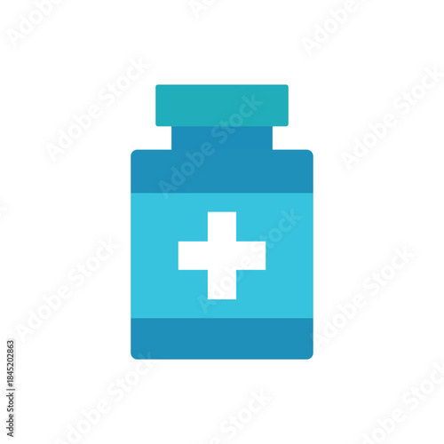 Medicine Bottle Flat Icon
